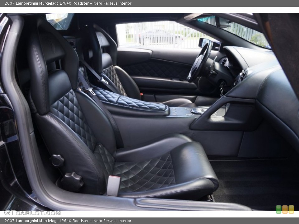 Nero Perseus Interior Front Seat for the 2007 Lamborghini Murcielago LP640 Roadster #104878685