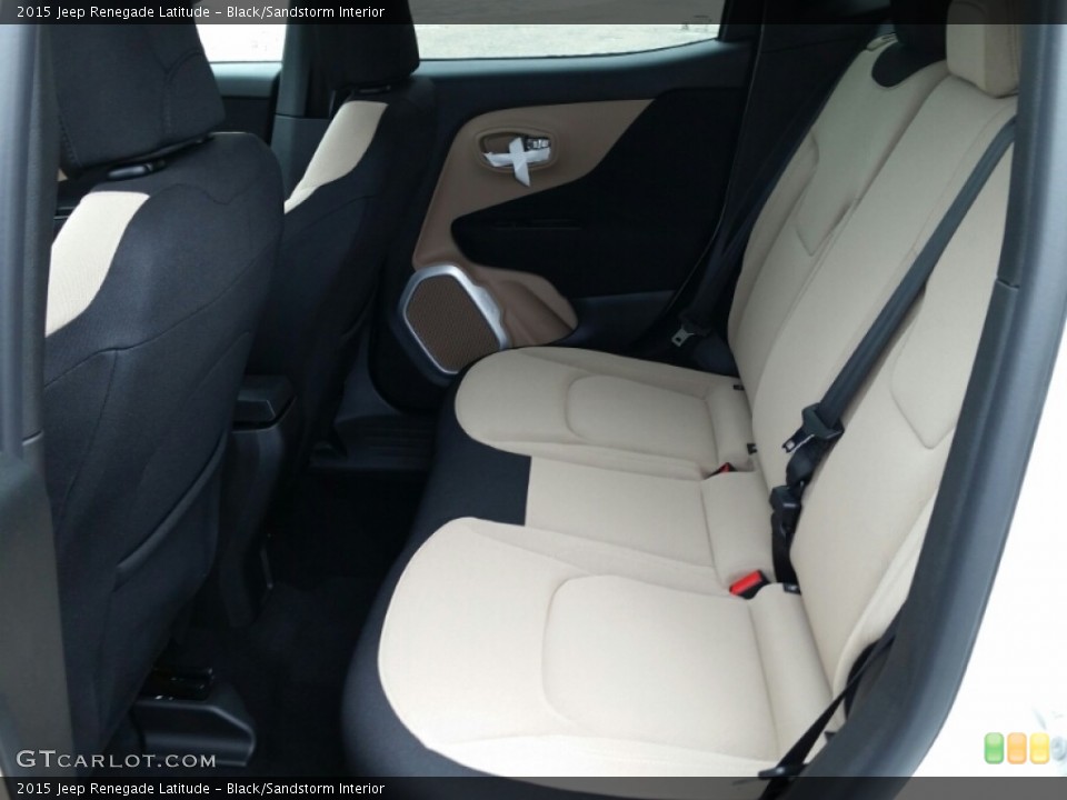 Black/Sandstorm Interior Rear Seat for the 2015 Jeep Renegade Latitude #104879798