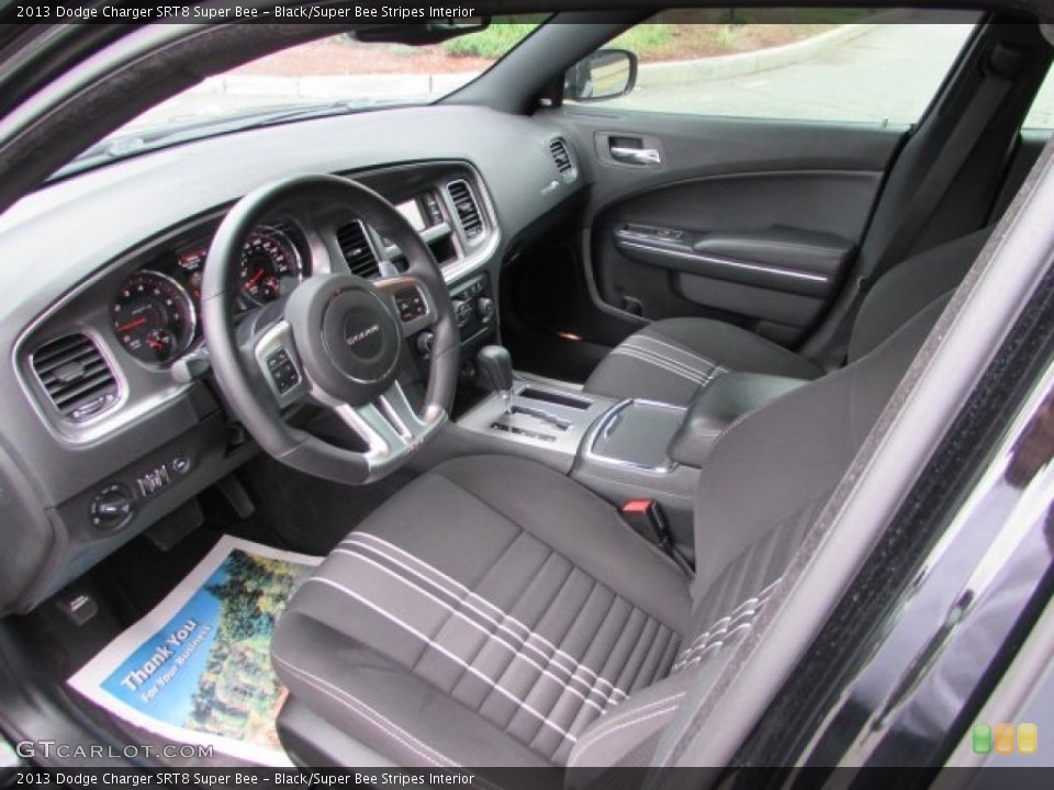 Black/Super Bee Stripes Interior Prime Interior for the 2013 Dodge Charger SRT8 Super Bee #104888084