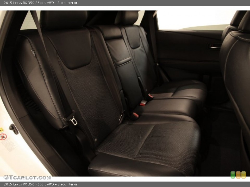 Black Interior Rear Seat for the 2015 Lexus RX 350 F Sport AWD #104902121