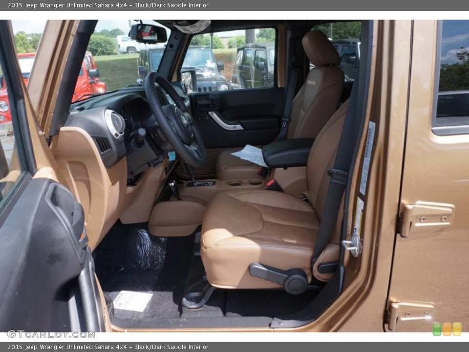 Black/Dark Saddle Interior Photo for the 2015 Jeep Wrangler Unlimited Sahara 4x4 #104902496