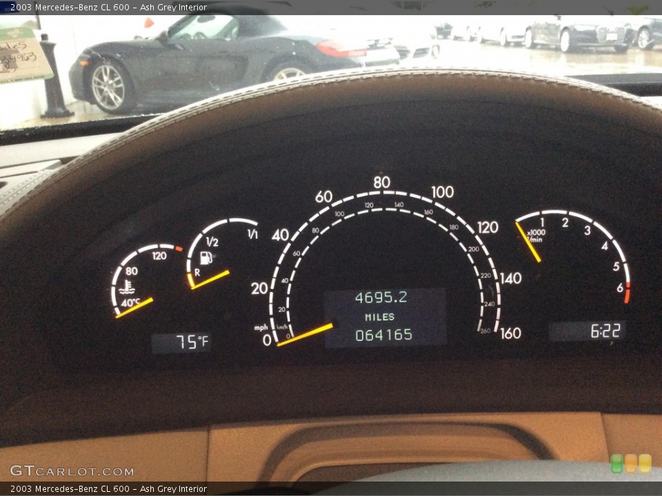 Ash Grey Interior Gauges for the 2003 Mercedes-Benz CL 600 #104907512