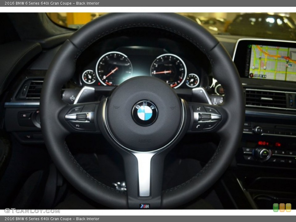 Black Interior Steering Wheel for the 2016 BMW 6 Series 640i Gran Coupe #104917238