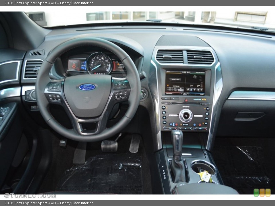 Ebony Black Interior Dashboard for the 2016 Ford Explorer Sport 4WD #104920691