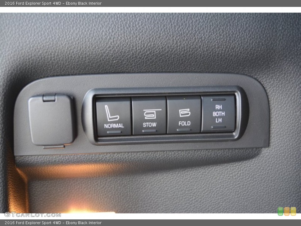 Ebony Black Interior Controls for the 2016 Ford Explorer Sport 4WD #104920721