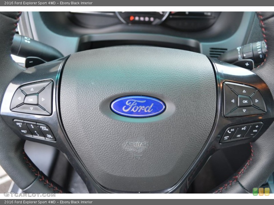 Ebony Black Interior Steering Wheel for the 2016 Ford Explorer Sport 4WD #104920867