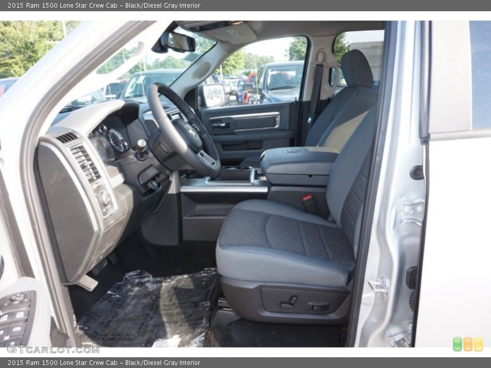 Black/Diesel Gray Interior Photo for the 2015 Ram 1500 Lone Star Crew Cab #104924519