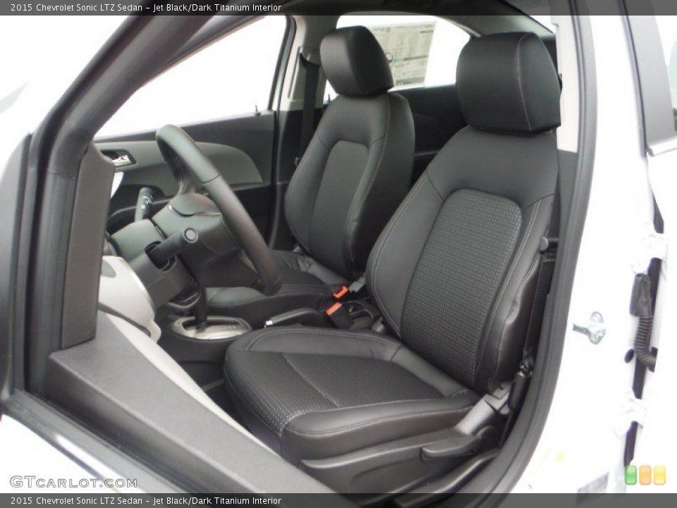 Jet Black/Dark Titanium Interior Front Seat for the 2015 Chevrolet Sonic LTZ Sedan #104937912