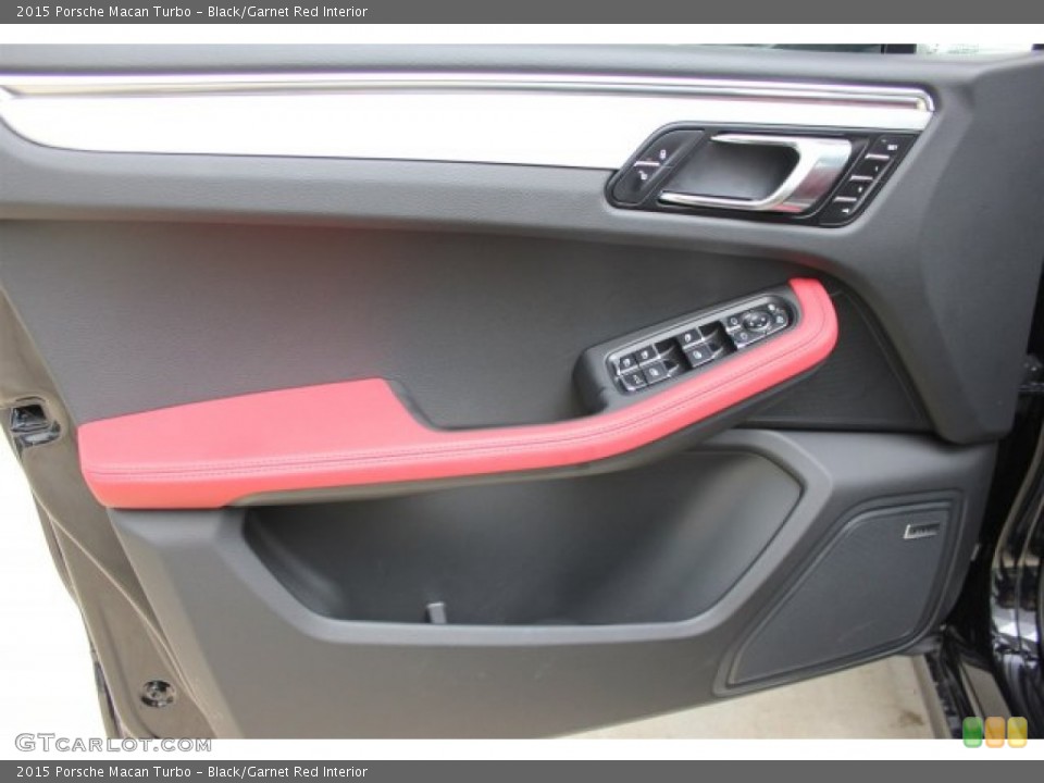 Black/Garnet Red Interior Door Panel for the 2015 Porsche Macan Turbo #104952666