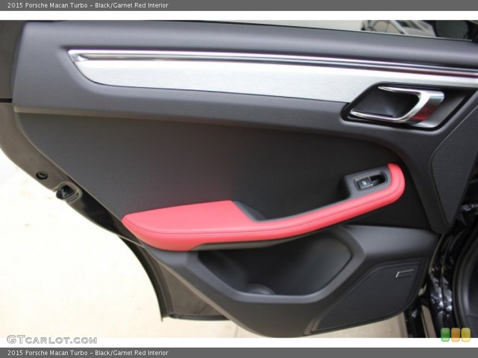 Black/Garnet Red Interior Door Panel for the 2015 Porsche Macan Turbo #104952975
