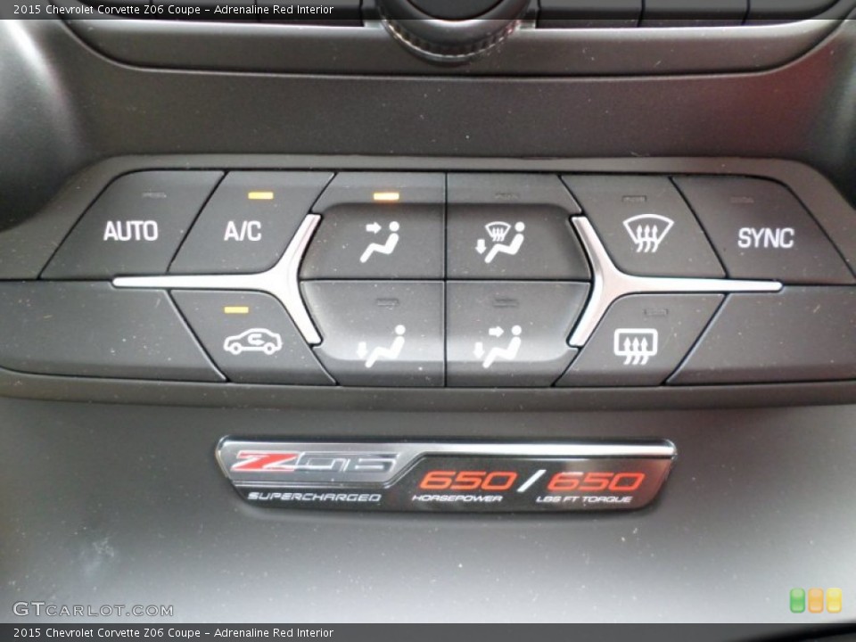 Adrenaline Red Interior Controls for the 2015 Chevrolet Corvette Z06 Coupe #104970406