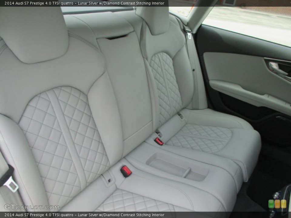 Lunar Silver w/Diamond Contrast Stitching Interior Rear Seat for the 2014 Audi S7 Prestige 4.0 TFSI quattro #104983833