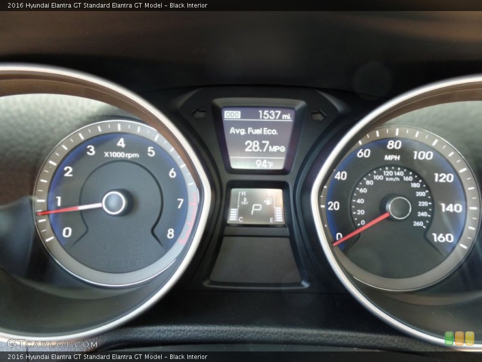 Black Interior Gauges for the 2016 Hyundai Elantra GT  #104998821