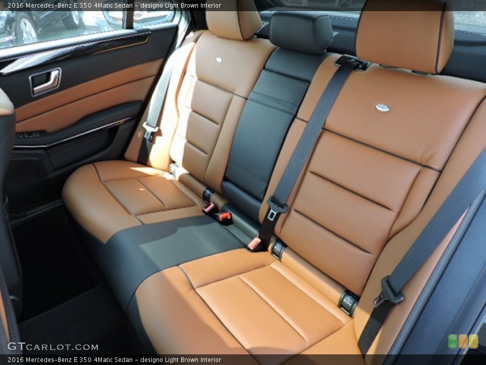 designo Light Brown Interior Rear Seat for the 2016 Mercedes-Benz E 350 4Matic Sedan #105007491