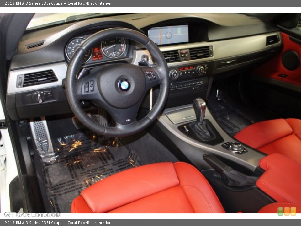 Coral Red/Black Interior Photo for the 2013 BMW 3 Series 335i Coupe #105014610