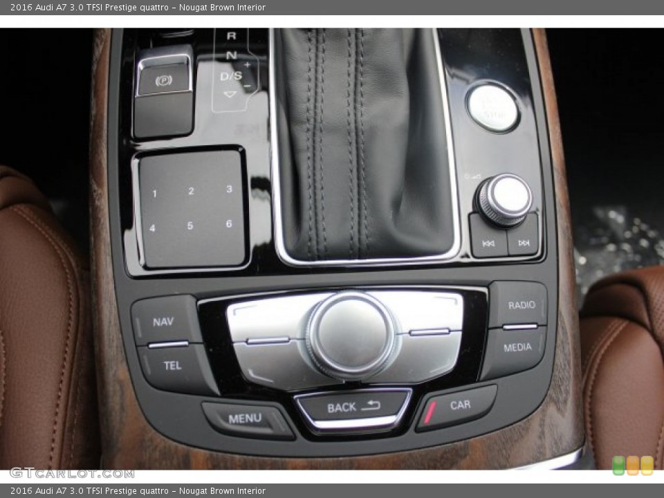 Nougat Brown Interior Controls for the 2016 Audi A7 3.0 TFSI Prestige quattro #105043449