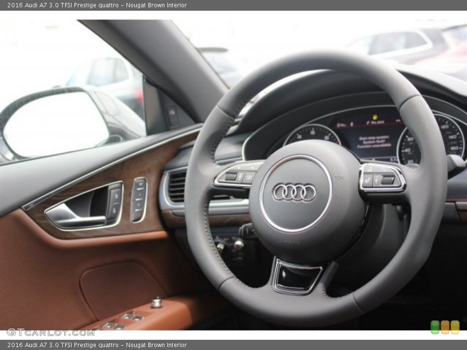 Nougat Brown Interior Steering Wheel for the 2016 Audi A7 3.0 TFSI Prestige quattro #105043986