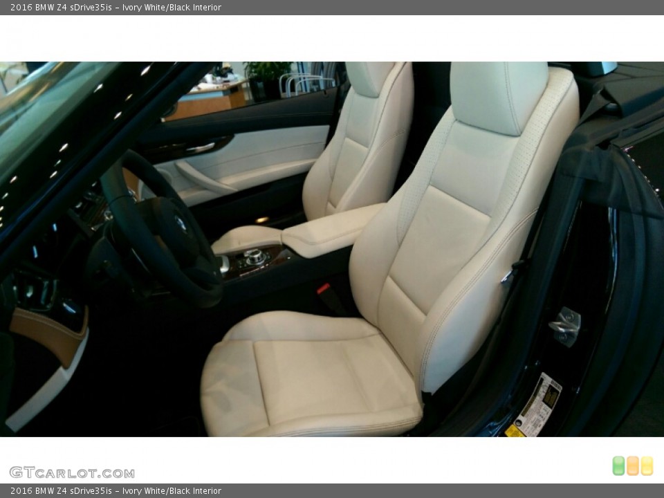 Ivory White/Black 2016 BMW Z4 Interiors