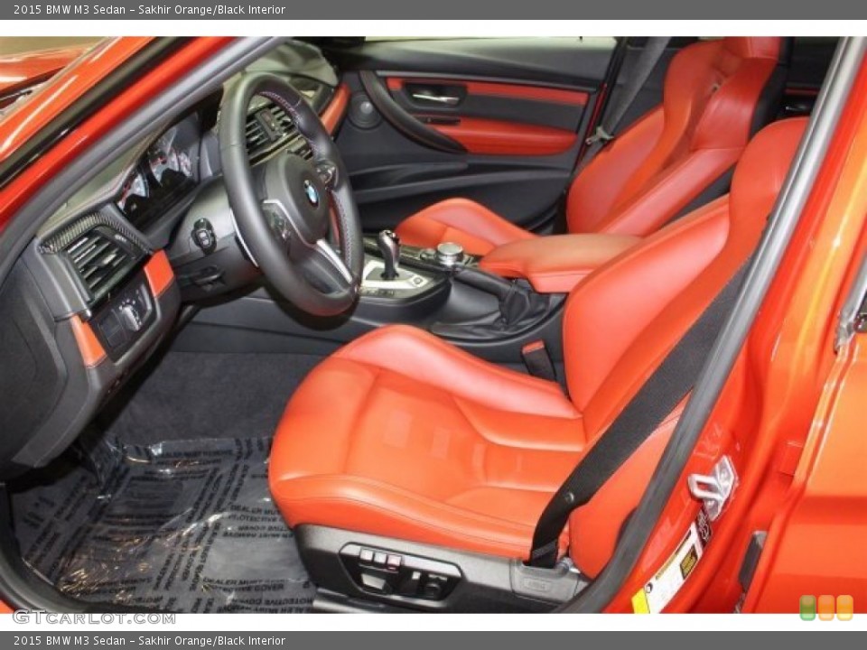 Sakhir Orange/Black Interior Front Seat for the 2015 BMW M3 Sedan #105061269