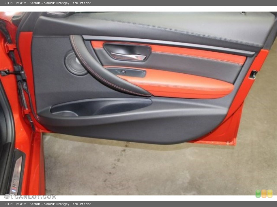 Sakhir Orange/Black Interior Door Panel for the 2015 BMW M3 Sedan #105061335