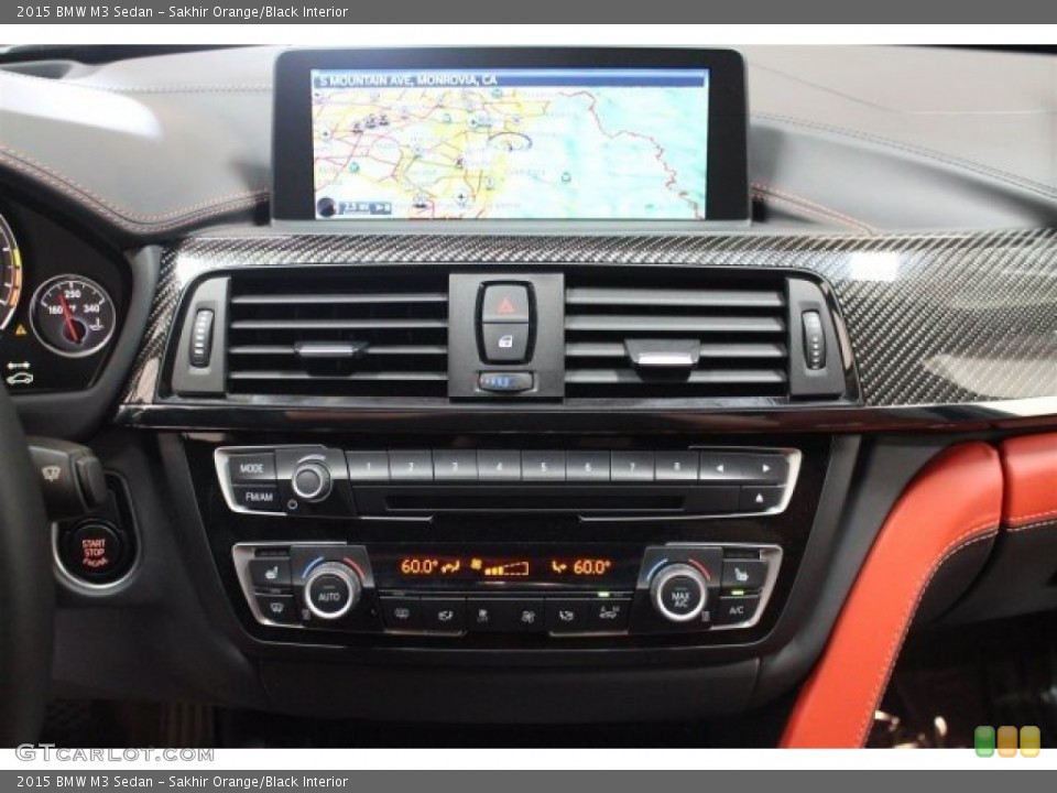 Sakhir Orange/Black Interior Controls for the 2015 BMW M3 Sedan #105061428