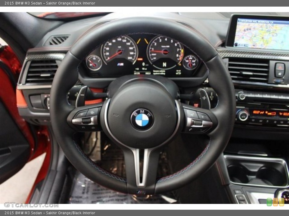Sakhir Orange/Black Interior Steering Wheel for the 2015 BMW M3 Sedan #105061437