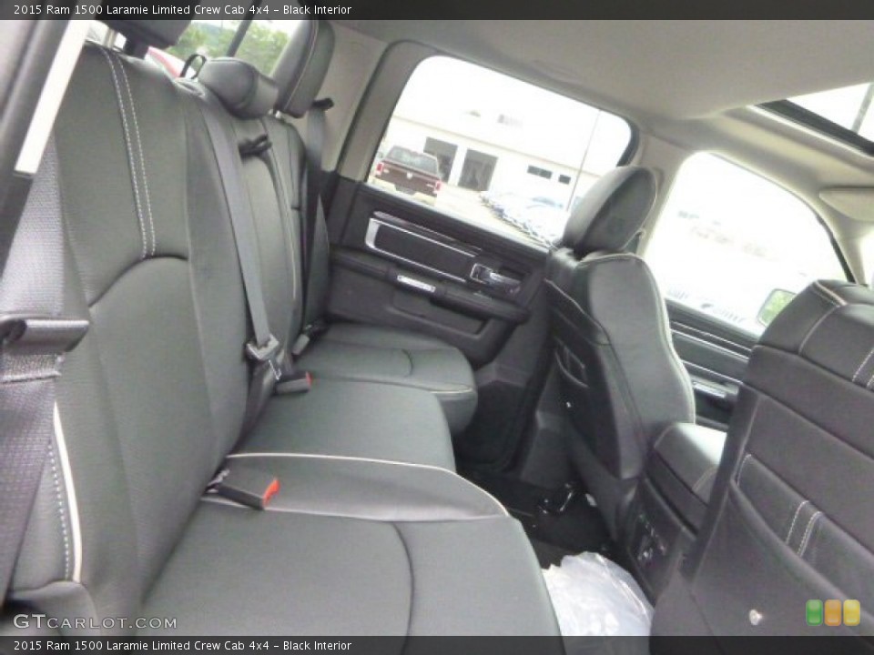 Black Interior Rear Seat for the 2015 Ram 1500 Laramie Limited Crew Cab 4x4 #105066486