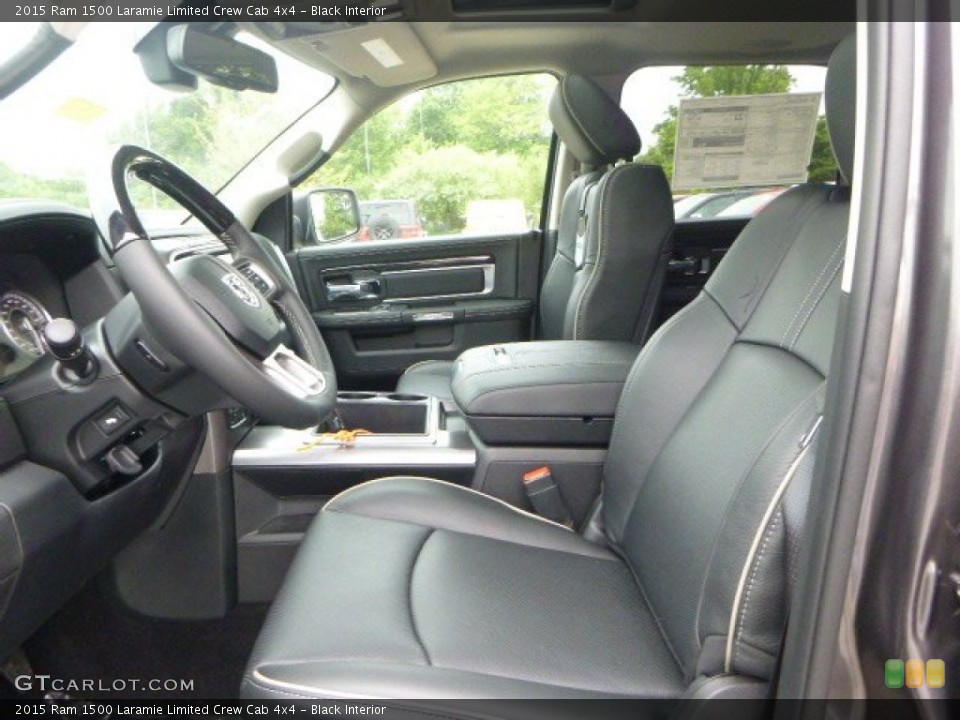 Black Interior Front Seat for the 2015 Ram 1500 Laramie Limited Crew Cab 4x4 #105066504
