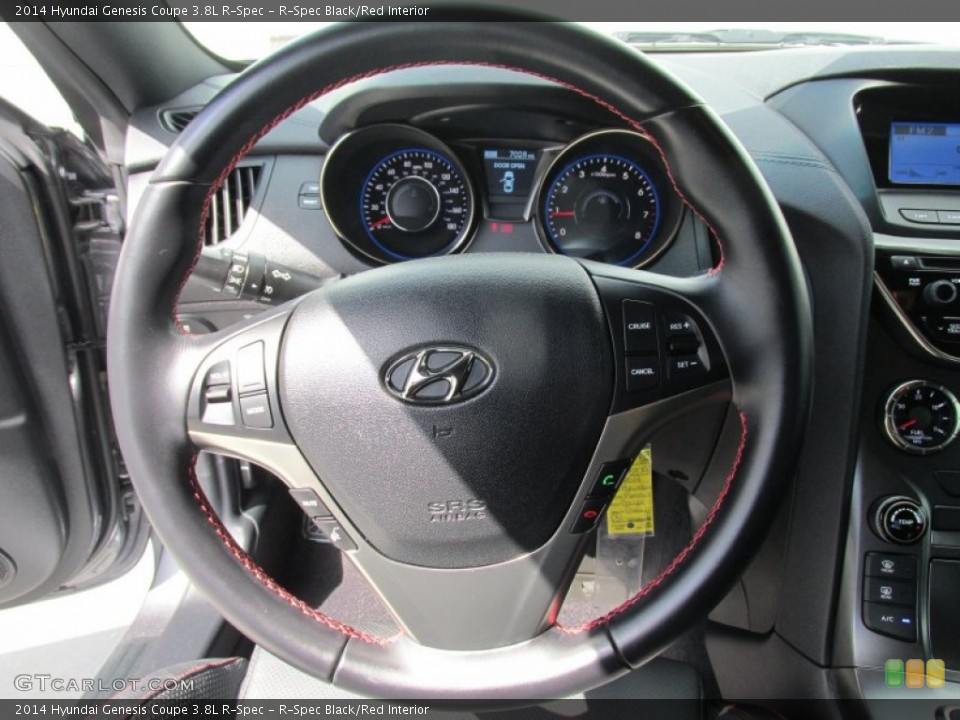 R-Spec Black/Red Interior Steering Wheel for the 2014 Hyundai Genesis Coupe 3.8L R-Spec #105095586