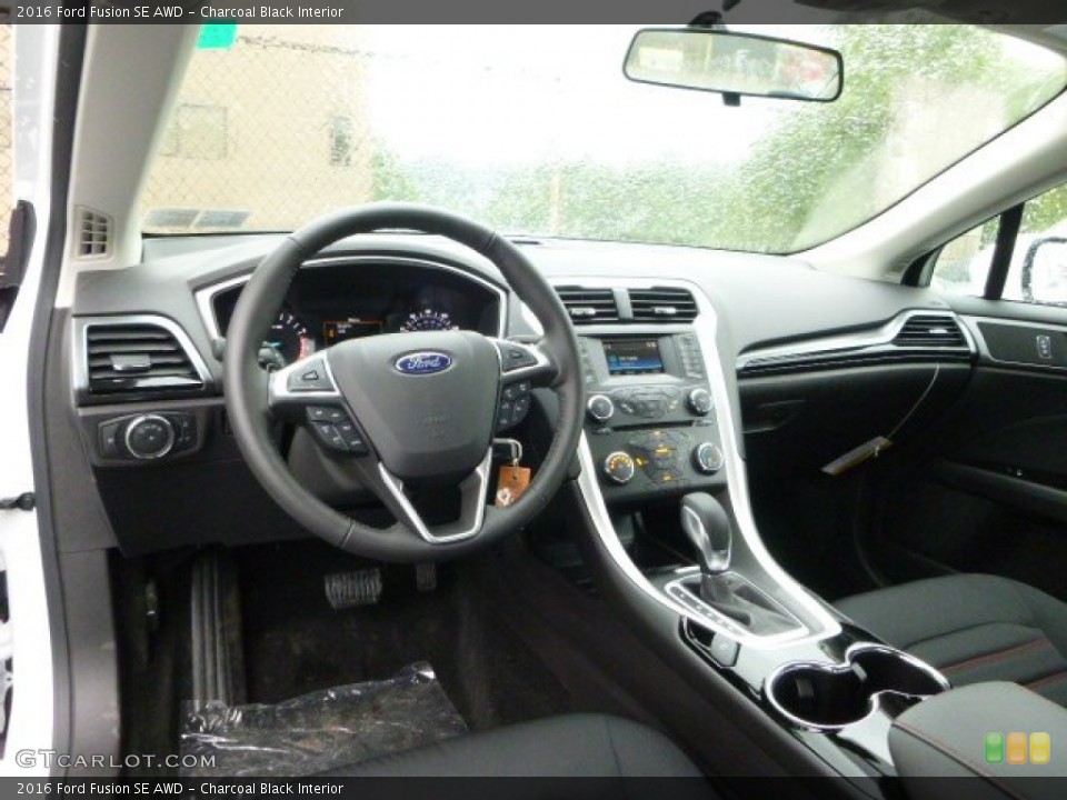Charcoal Black Interior Dashboard for the 2016 Ford Fusion SE AWD #105097152