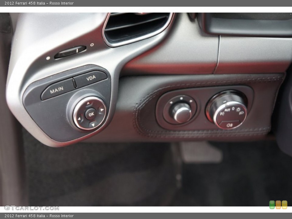 Rosso Interior Controls for the 2012 Ferrari 458 Italia #105103593