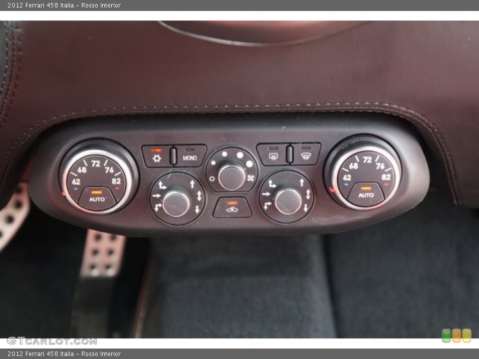 Rosso Interior Controls for the 2012 Ferrari 458 Italia #105104240