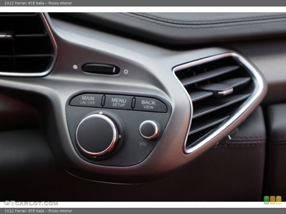 Rosso Interior Controls for the 2012 Ferrari 458 Italia #105104415
