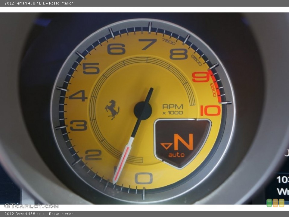 Rosso Interior Gauges for the 2012 Ferrari 458 Italia #105104688
