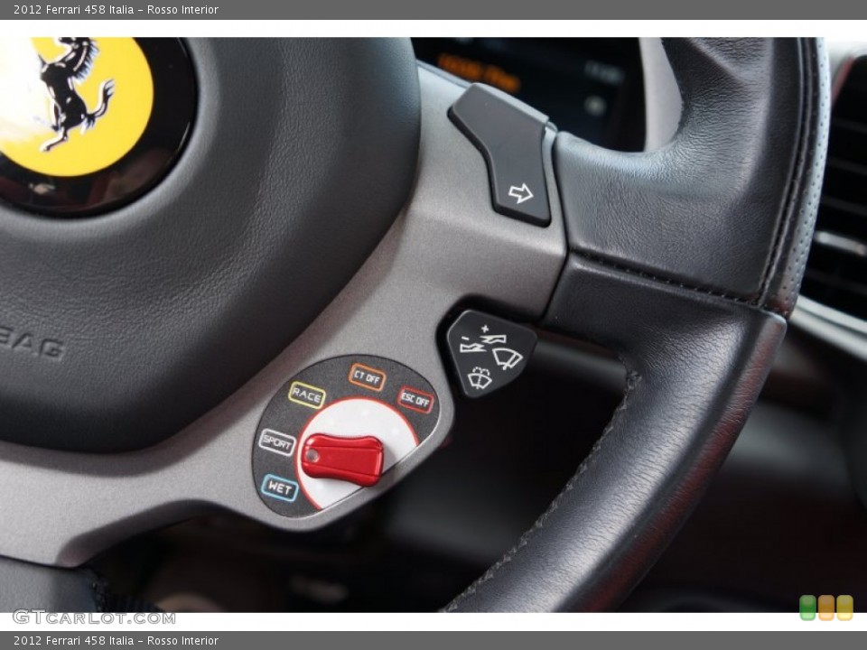 Rosso Interior Controls for the 2012 Ferrari 458 Italia #105104841