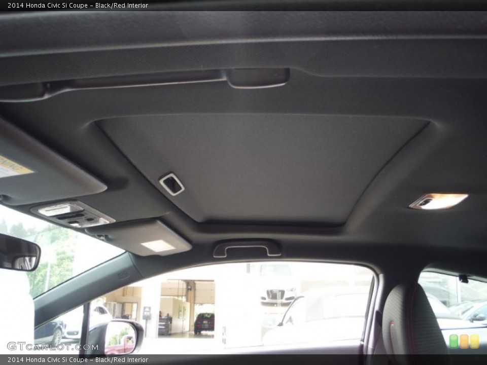 Black/Red Interior Sunroof for the 2014 Honda Civic Si Coupe #105112857