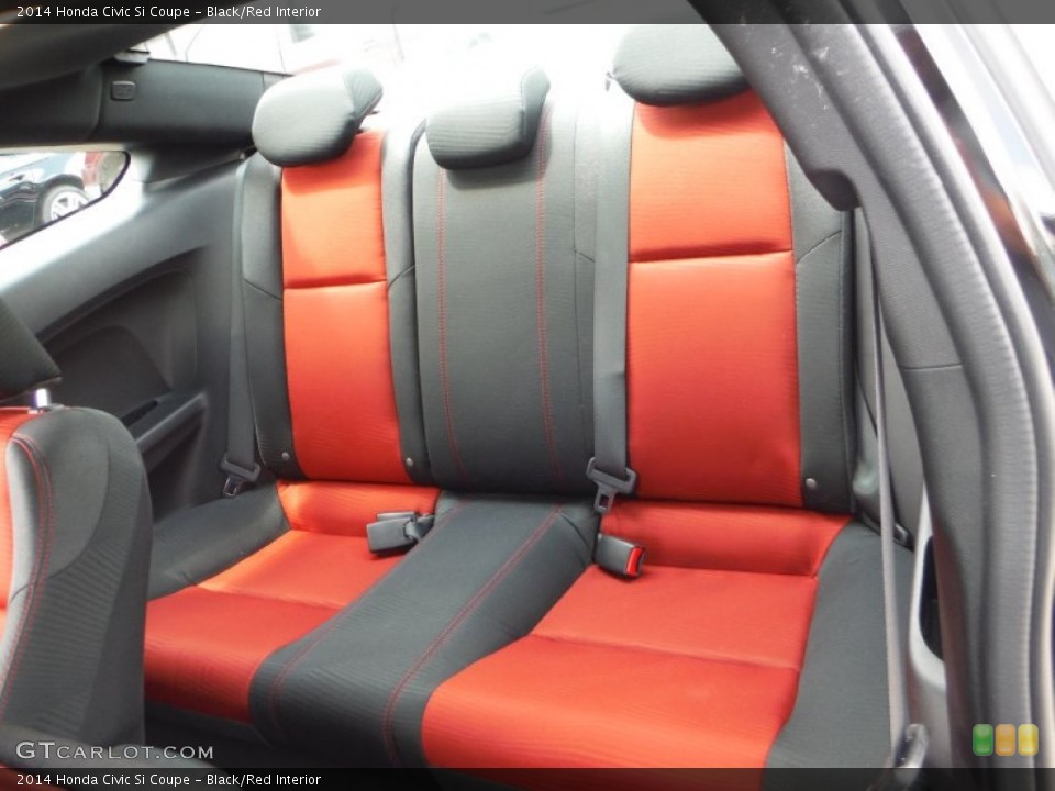 Black/Red Interior Rear Seat for the 2014 Honda Civic Si Coupe #105113235