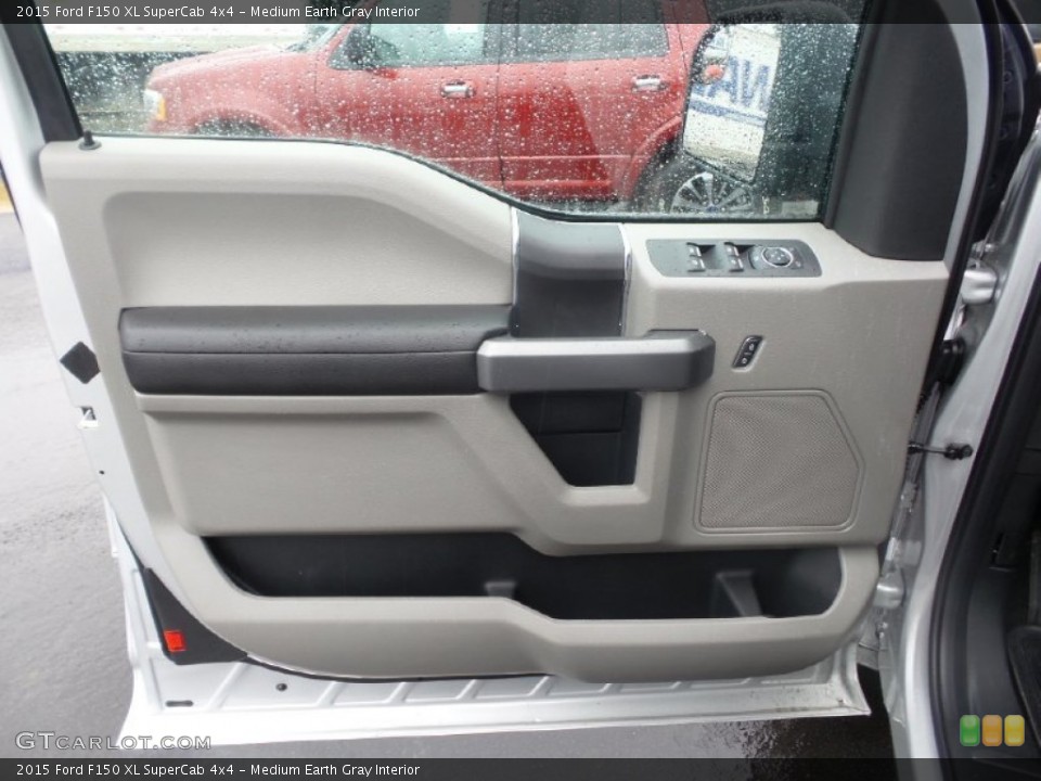Medium Earth Gray Interior Door Panel for the 2015 Ford F150 XL SuperCab 4x4 #105114582