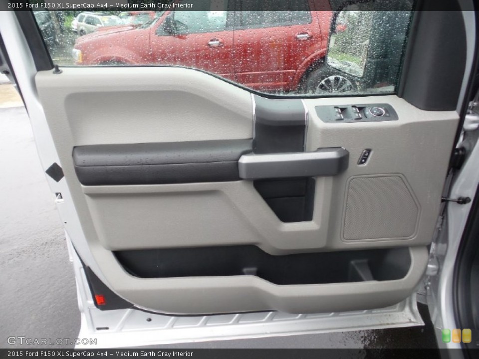 Medium Earth Gray Interior Door Panel for the 2015 Ford F150 XL SuperCab 4x4 #105114603