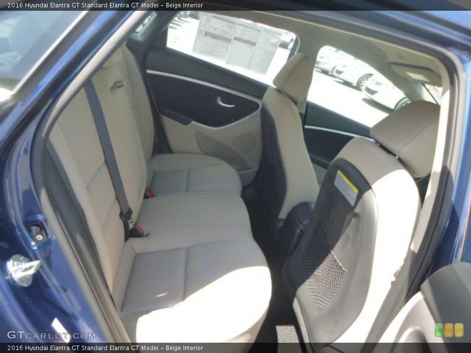 Beige Interior Rear Seat for the 2016 Hyundai Elantra GT  #105117141