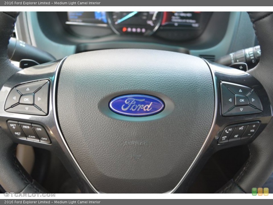 Medium Light Camel Interior Steering Wheel for the 2016 Ford Explorer Limited #105118698