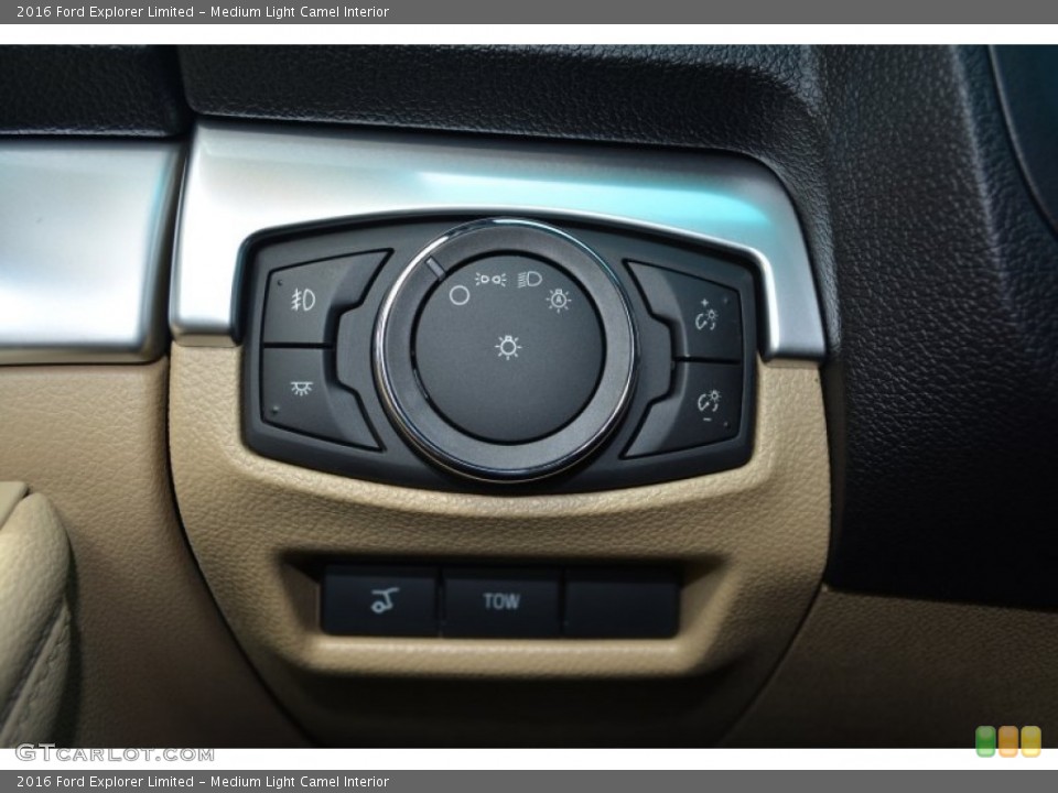 Medium Light Camel Interior Controls for the 2016 Ford Explorer Limited #105118743