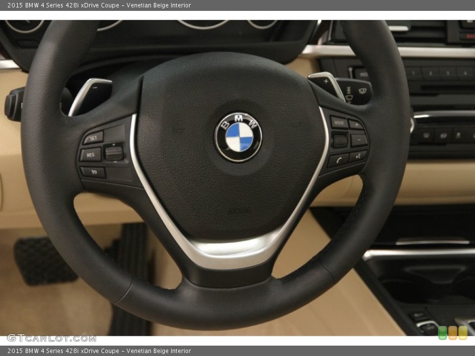 Venetian Beige Interior Steering Wheel for the 2015 BMW 4 Series 428i xDrive Coupe #105120876