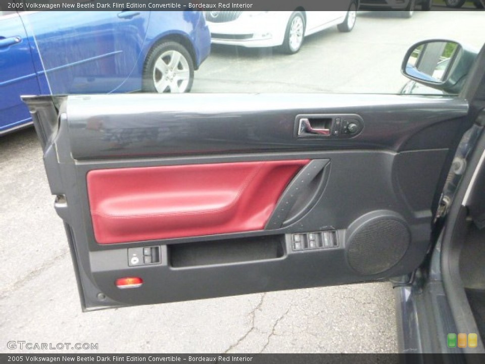 Bordeaux Red Interior Door Panel for the 2005 Volkswagen New Beetle Dark Flint Edition Convertible #105129859