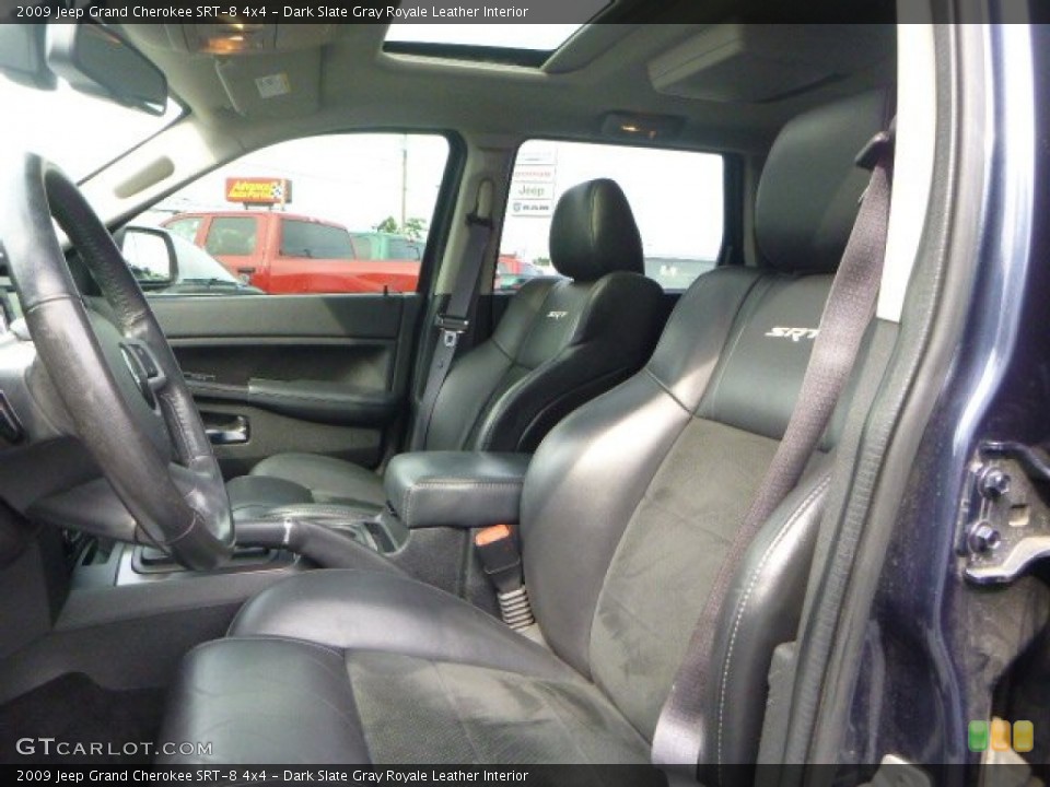 Dark Slate Gray Royale Leather Interior Front Seat for the 2009 Jeep Grand Cherokee SRT-8 4x4 #105137200