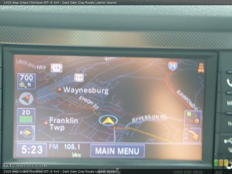 Dark Slate Gray Royale Leather Interior Navigation for the 2009 Jeep Grand Cherokee SRT-8 4x4 #105137248