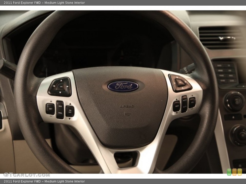 Medium Light Stone Interior Steering Wheel for the 2011 Ford Explorer FWD #105152472