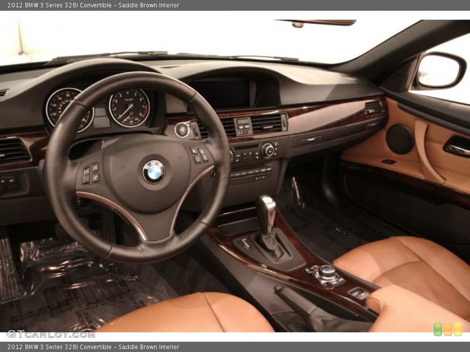 Saddle Brown Interior Dashboard for the 2012 BMW 3 Series 328i Convertible #105152886
