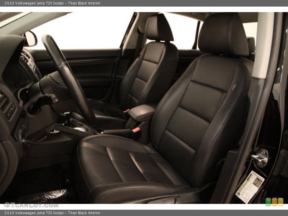 Titan Black Interior Front Seat for the 2010 Volkswagen Jetta TDI Sedan #105157443