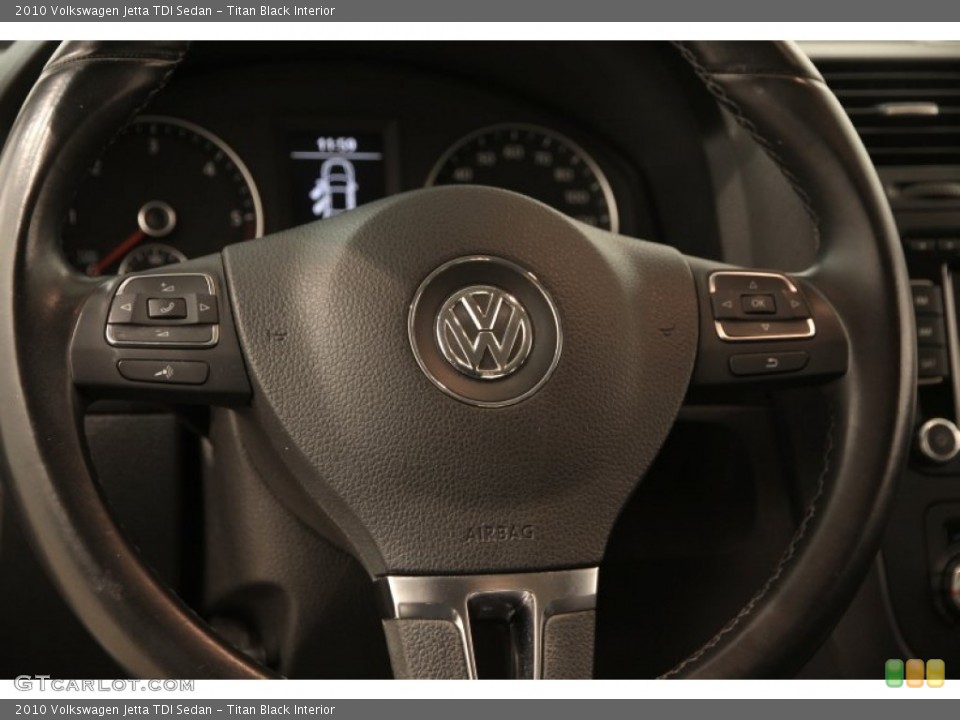 Titan Black Interior Steering Wheel for the 2010 Volkswagen Jetta TDI Sedan #105157458